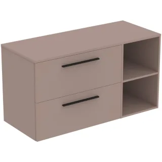 Ideal Standard Möbel-Set 120cm i.life B 2 Auszüge 2 off.Fächer Gr.Schwarz Greige matt, T5756NH T5756NH
