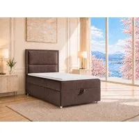 Best for Home Boxspringbett K-11 SINGLE mit Bettkasten, Bonellfederkern, Komfort Topper H3 (Hotelbett, Einzelbett, Kinderbett, Juniorbett, 5-St., 70x200 80x200 90x200 100x200 cm), Einzelbett mit integriertem Stauraum, gepolstertem Kopfteil