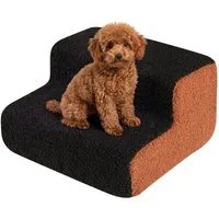 COSTWAY Haustiertreppe (1-St), 2 stufige Hundetreppe, Tiertreppe für Sofa, Bett, Couch