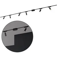 Briloner Leuchten LED Deckenleuchte 8033065B, LED fest integriert, 2700K - Extra-Warmweiß, Schienensystem Luxtrail 3 m Schwarz 5W Decke Wohnzimmer Büro Küche