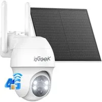 TWUFY Überwachungskamera 4G LTE überwachungskamera mit sim karte outdoor Solar Akku kamera (outdoor, Außenkamera, Außenbereich, Home,Schule,Geschäft,Wald,Farm,Campingbus,Straße, 2K 360° Kabellose Überwachung Farb/IR Nachtsicht IP66 Wasserdichte, 1-tl