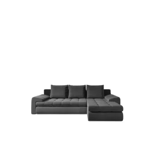 Kaiser Möbel Ecksofa, Dunkelgrau, Holz, L-Form, 237x150 cm, Wohnzimmer, Sofas & Couches, Wohnlandschaften, Ecksofas