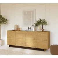 OTTO home Sideboard Tatami, Stilvolle, moderne grifflose Kommode 4 Türen, Breite 220cm, Anrichte mit viel Stauraum, Böden verstellbar, push-to-open-Funktion