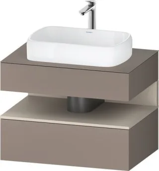 Duravit Qatego Konsolenwaschtischunterbau wandhängend Basalt Matt 800x550x600 mm - QA4730083430000 QA4730083430000
