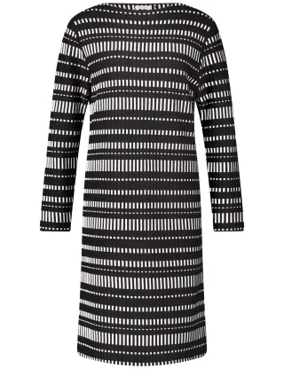 GERRY WEBER Collection - Strickkleid schwarz/weiß - Gr. - 40