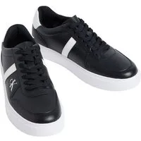 Calvin Klein CLASSIC CUPS LACE LTH EMB TONGUE Plateausneaker Basket-Sneaker, Halbschuh, Schnürschuh mit seitlichem CK-Logo