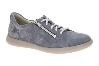 Waldl?ufer 947001 bequeme Schn?r- Halbschuhe grau-blau jeans/silber mit extra...
