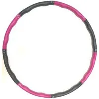 Luna24 simply great ideas... Hula-Hoop-Reifen Fitnessreifen Hula, zerlegbar, Ø 95 cm, 890 Gramm, grau/pink