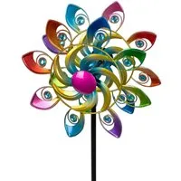 formano Deko-Windrad Sommerzeit, mit Kugellager, Mehrfarbig, Blume, H: 105cm