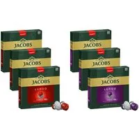 JACOBS Kaffee Kapseln Lungo 6 Classico + Lungo 8 Intenso Nespresso®* kompatibel, 624 g, (Packung, 6er Pack)