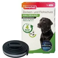 beaphar Zeckenhalsband Zeckenhalsband / Flohhalsband - reflektierend, Kunststoff, Die Wirkstoffe verteilen sich im Fell und halten Zecken und Flöhe fern
