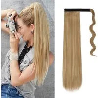 LuxusKollektion Kunsthaar-Extension Pferdeschwanz Extensions Haarteil 55 cm Sandy Blonde Gebleichtes Blond