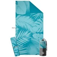 Blumtal Reisehandtuch Strandhandtuch 90x180 cm aus Mikrofaser - kompakt & schnelltrocknend, sandfrei mit Band - Mikrofaser Handtuch groß mit Wellen-Muster