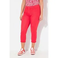 Ulla Popken 7/8-Hose 7/8-Hose Sienna Fransensaum schmales Bein