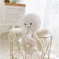 AFKSMILE Dekokissen Weiches Oktopus Kuscheltier, realistisches Cuddly Octopus Plüschtier