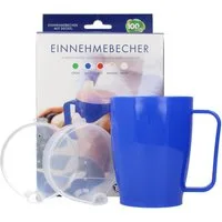 Dr. Junghans Medical GmbH Schnabelbecher Dr.Junghans Schnabelbecher 1 Griff, 2 Deckel, blau, Polypropylen, 2 Deckel mit 4mm / 12mm Öffnungen