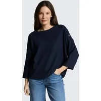 TOM TAILOR 3/4-Arm-Shirt T-Shirt (im Einserpack) Langarmshirt mit Knopf-Details