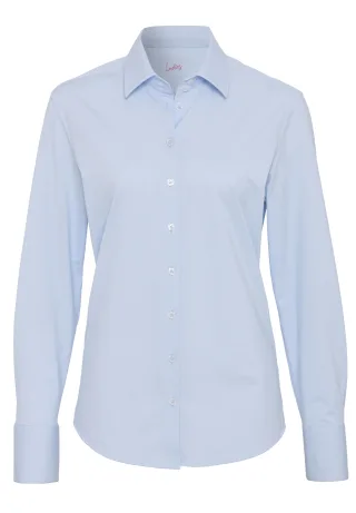 pure - PURE- Functional Bluse Langarm blau - Gr. - S