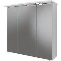 Saphir Spiegelschrank Quickset 316 Badschrank, 3 Spiegeltüren, 6 Einlegeböden, 75 cm breit inkl. LED-Beleuchtung, Türdämpfer, Schalter-/Steckdosenkombination