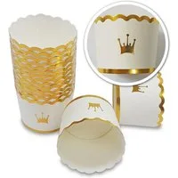 Frau WUNDERVoll Muffinform Muffin Backformen, groß Durchmesser 6,1 cm,Krone, (25-tlg)