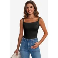 Imily Bela Trägertop Damen-Top Tailliert mit Knoten-Trägerdesign (Packung, 1-tlg., 1per-Pack) Y2K Stil