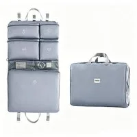 Agger Kulturbeutel Hängende Reisekleidungstasche,7-in-1 Packwürfel Koffer-Organizer, Waschtasche Kosmetiktasche,Toiletttasche Handhaben