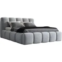 A&J MöbelLand GmbH Polsterbett SONIC-OM mit Bettkasten und Lattenrost (Bett mit Kopfteil. Lattenrost und Bettkasten .Viele Varianten zur Auswahl – wählen Sie Größe und Farbe!, TOP ANGEBOT), Länge: 220 cm Höhe Kopfteil: 100 cm