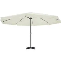vidaXL Sonnenschirm Sonnenschirm Weiß Aluminium 500 cm
