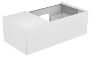 Keuco Waschtischunterschrank Edition 11 31154,1 Front-Auszug, Bel., cashmere/Glas cashmere satiniert 31154280100