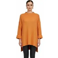 Worldclassca Longpullover WORLDCLASSCA Damen Oversize Strickpulllover Lang Pulli Oberteil Neue Kollektion - Stilvolle und gemütliche Strickmode für Damen