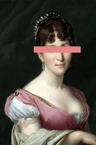 queence Acrylglasbild "Frau mit Farbklecks" Bilder von Frauen  Formen  Frau  Gemälde  Historische Persönlichkeiten  Kunst Fine Art-Print in Galeriequalität