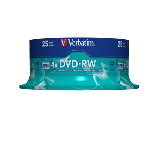 Verbatim 25 x DVD-RW | 43639 | 4.7 GB (120 Min.) 4x