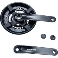 Shimano Fahrradkurbel SHIMANO Tourney Fahrrad Kurbel Garnitur FC-TY301 Vierkant 42-34-24