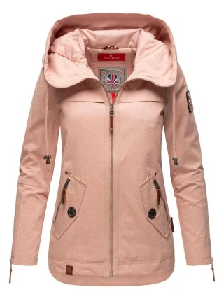 Navahoo Damen Übergangsjacke Wekoo – Leichte Baumwolljacke mit Kapuze