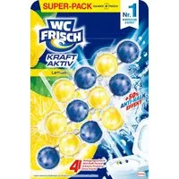 WC Frisch WC FRISCH Duftspüler Lemon Citrus Frische 150g Stein WC-Reiniger (Triopack, [3-St. Klosteine mit + 50% Anti-Kalk Effekt)
