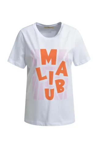 Smith&Soul - T-Shirt Print hot orange print - Gr. - XS