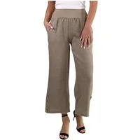 Mississhop Leinenhose Leinenhose Damen 100 % Leinen Culotte 7/8 Lange Hose M.319