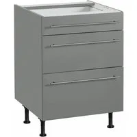 OPTIFIT Unterschrank Bern 60 cm breit, mit Schubkasten und 2 Auszügen,höhenverstellbare Füße