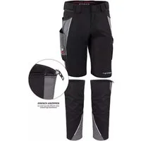 Qualitex Workwear Arbeitsshorts TOP-BUNDLE Shorts IRON + Beinverlängerung - Lyocell, Cordura & Stretch (2-tlg) modern kurze Arbeitshose - 13 Taschen - Strapazierfähig - Atmungsaktiv