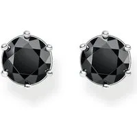 THOMAS SABO Paar Ohrstecker Schwarzer Stein, mit Zirkonia (synth)