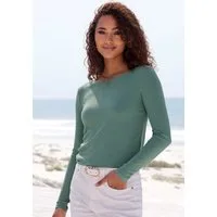 Vivance by Lascana Langarmshirt mit sommerlicher Rippstruktur aus weichfließender Qualität mit Viskose