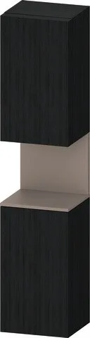 Duravit Qatego Hochschrank Eiche Schwarz Matt 400x360x1760 mm - QA1346L43160000 QA1346L43160000