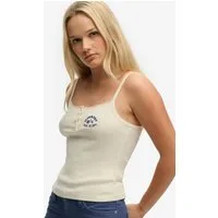 Superdry Trägertop mit eckigem Ausschnitt, aus Baumwolle und Polyester, Regular Fit
