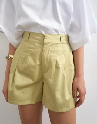 TOPSHOP - TSEVA A-LINE SHORTS Sage - Gr. - 34