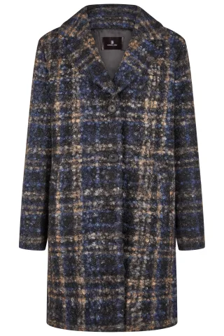 Barbara Lebek - Wollmantel navy/denim - Gr. - 40