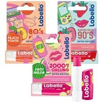 Labello Lippenbalsam Fruities Retro Edition Set 4er Set Lippenpflege, 3-tlg.