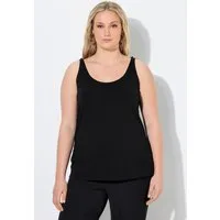 Ulla Popken Longtop Unterziehtop Slim Rundhalsausschnitt ärmellos