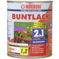 Wilckens Farben Kunstharzlack Buntlack 2in1 Lack, Tiefschwarz RAL 9005, glänzend, 750 ml