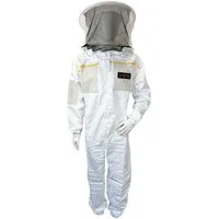 BIENEN SCHMIDT Arbeitsoverall Imkerschutzanzug LOW-AIR mit integriertem Schleier & Reißverschluss weiß Imkersuit Schutzkleidung Arbeitsoverall Schutz-Overall