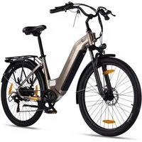 Vankel E-Bike Cityrad e bike für herren 26 zoll 18.2AH 36V 655WH damen 120km Elektrofahrrad, Kettenschaltung, Heckmotor, 655 Wh, (Beleuchtungsset mit Batterieladegerät, Batterieschlüssel, Werkzeug), Komfortables Stadtrad mit Scheibenbremsen & 26" Ber